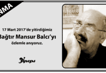 Anma: Bağtır Mansur Balcı